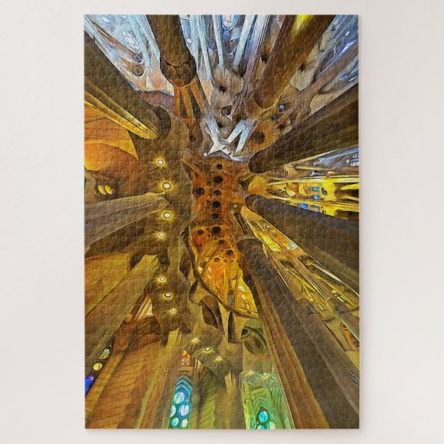 Quebra-cabeça Sagrada Família. Interior. Ver 26. (Vertical)