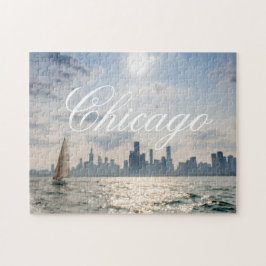 Quebra-cabeça Sailboat Lake Michigan Chicago