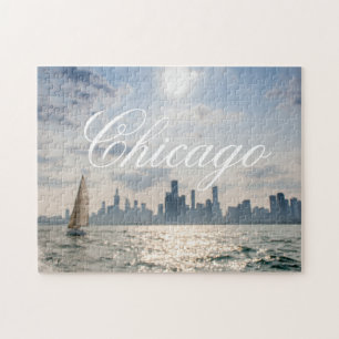 Quebra-cabeça Sailboat Lake Michigan Chicago