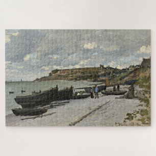 Quebra-cabeça Sainte-Adresse de Monet - Céu Nublado do Mar de Ba