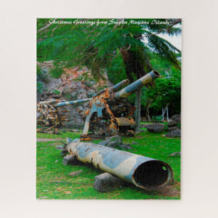 Quebra-cabeça Saipan Ilhas Marianas. Cumprimentos de Natal