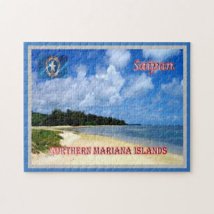 Quebra-cabeça Saipan - Ilhas Marianas Nortes - Praia Tanapag