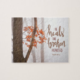 Quebra-cabeça Salmo 147:3 Ele cura o coração partido