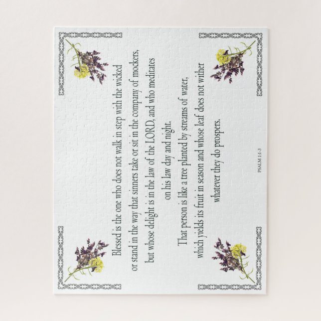 Quebra-cabeça Salmo 1:1-3, abençoado é quem (Vertical)