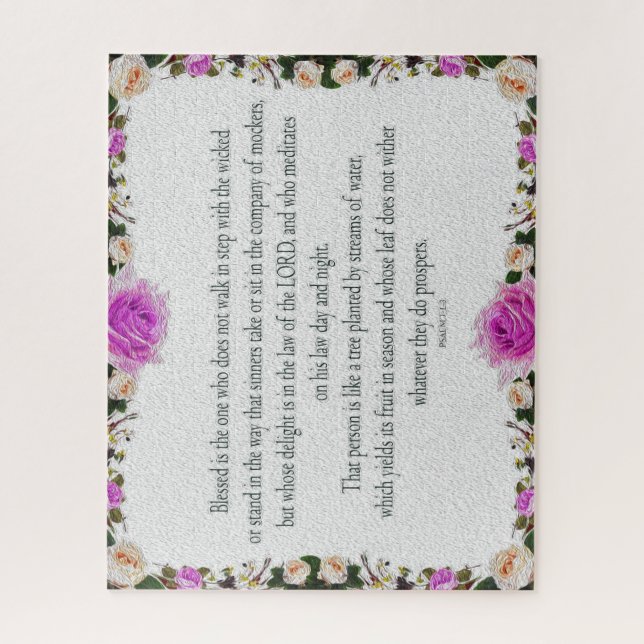 Quebra-cabeça Salmo 1, Efeito de pintura a óleo (Vertical)