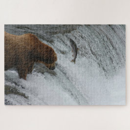 Quebra-cabeça Salmões de pesca de ursos, Brooks Falls Alasca
