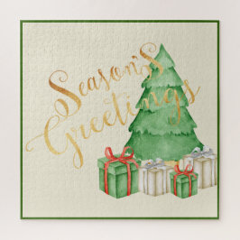 Quebra-cabeça Salões Saudações Watercolor Natal Elegante