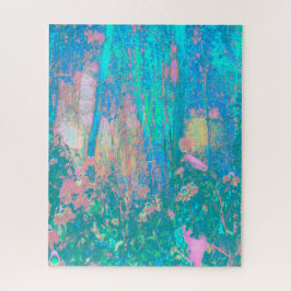 Quebra-cabeça Salto de Aqua Trippy com flores psicodélicas