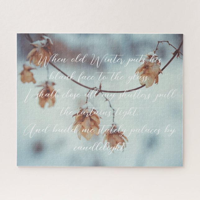 Quebra-cabeça Saltos Secos Garland no Fundo de Neve (Horizontal)