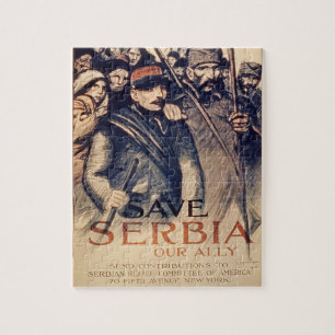 Quebra-cabeça "Salvar Serbia nosso aliado", o poster, 1915 (o