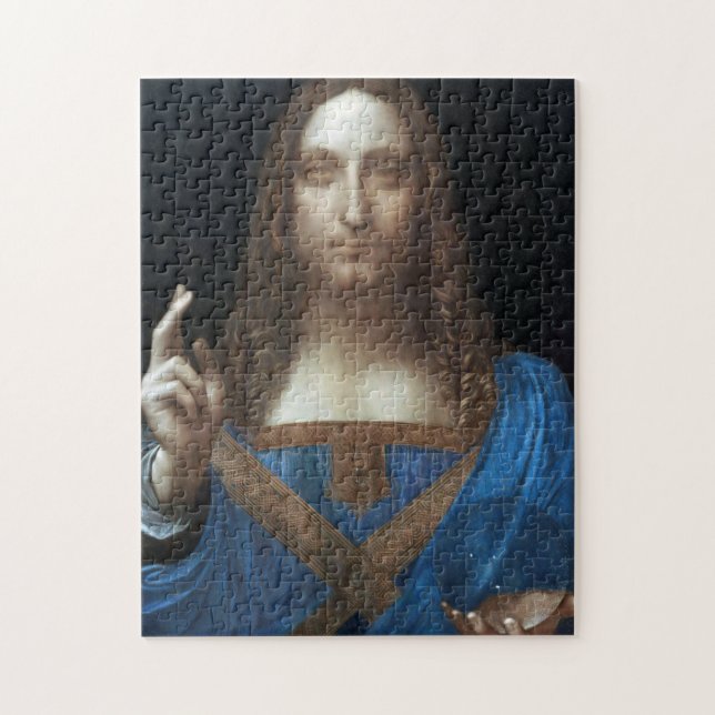 Quebra-cabeça Salvator Mundi, Cristo de Jesus, Leonardo da Vinci (Vertical)