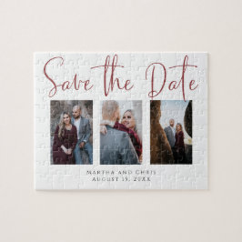 Quebra-cabeça Salve a Data 3 Foto Casamento Envio Personalizado