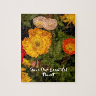 Quebra-cabeça Salve nosso belo planeta Proteja Flores Florais