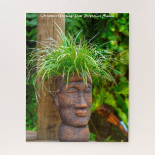 Quebra-cabeça Samoa Polinésia.Cartões de natal