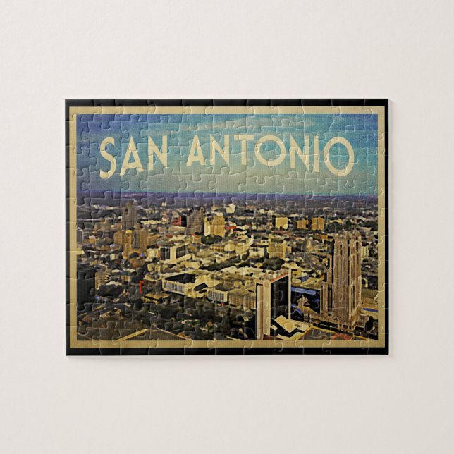 Quebra-cabeça San Antonio Texas Skyline (Horizontal)