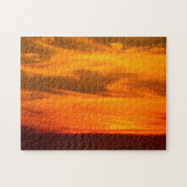 Quebra-cabeça San Diego Brilliant Yellow Orange Red Sunset