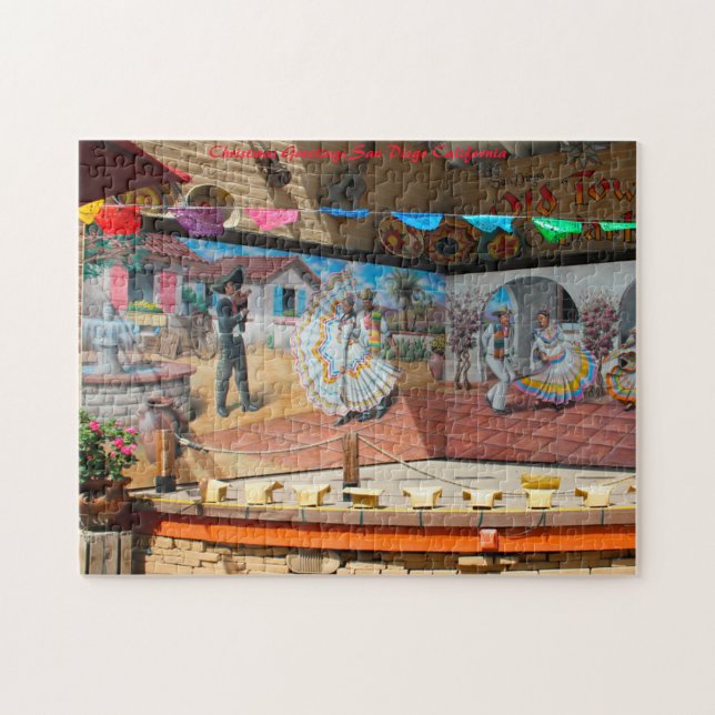 Quebra-cabeça San Diego Califórnia. Saudações de Natal (Horizontal)