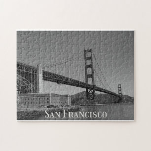 Quebra-cabeça San Francisco Skyline SF Gloden Gate Bridge