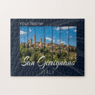 Quebra-cabeça San Gimignano Toscana Itália Vinatge Panorâmica Vi