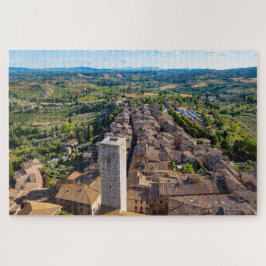 Quebra-cabeça San Gimignano visto do céu, Toscana