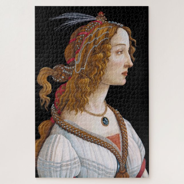 Quebra-cabeça Sandro Botticelli - Retrato de Simonetta Vespucci (Vertical)