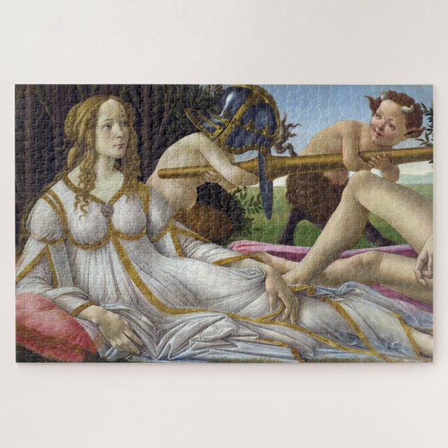 Quebra-cabeça Sandro Botticelli - Vênus e Marte, lado esquerdo (Horizontal)