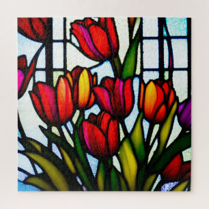 Quebra-cabeça "Sangue de Vidro Arrefecido: Tulipas de Luz Líder