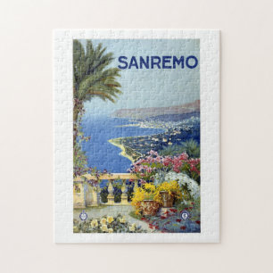 Quebra-cabeça Sanremo Itália Viagens vintage Anúncio