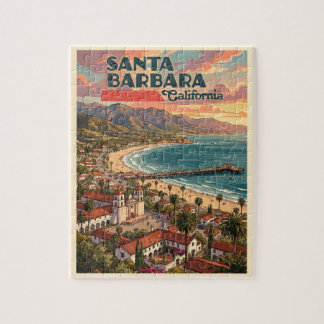 Quebra-cabeça Santa Barbara Califórnia Viagem Vintage