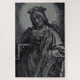 Quebra-cabeça Santa Catarina de Alexandria por Lucas van Leyden