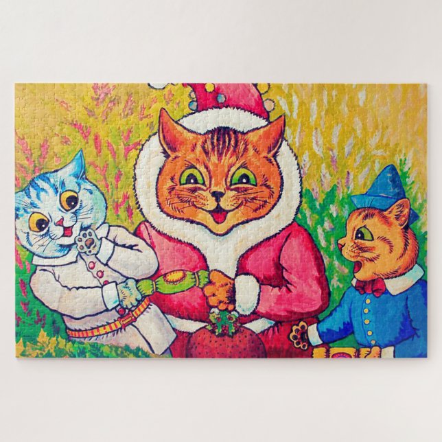 Quebra-cabeça Santa Claus Cat, Louis Wain (Horizontal)