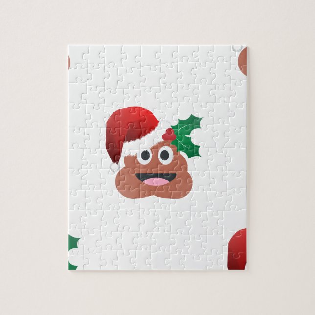 Quebra-cabeça santa claus poop emoji (Vertical)