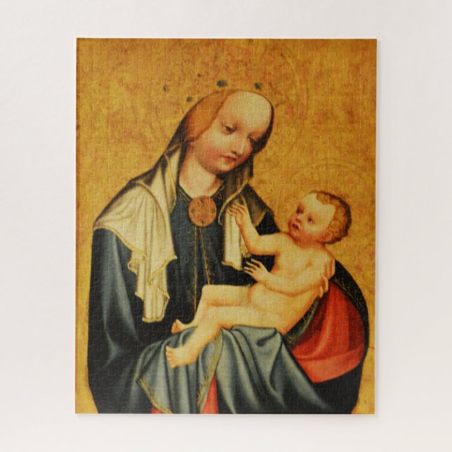 Quebra-cabeça Santa Maria e bebê Jesus (Vertical)