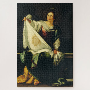 Quebra-cabeça Santa Verônica Arte O Milagre do Santo Rosto