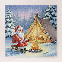 Santa's Cozy Campfire Retreat Christmas