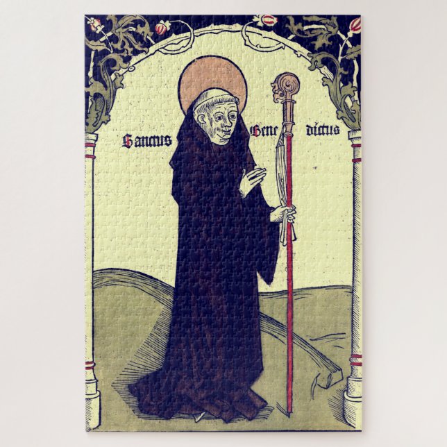 Quebra-cabeça Santo Benedito de Nursia Padroeiro da Europa Catól (Vertical)