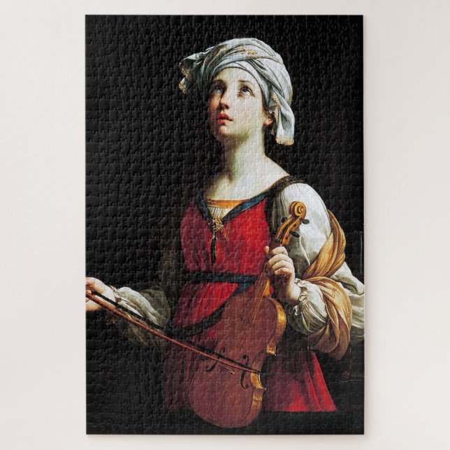 Quebra-cabeça Santo Cecilia (Rua. Cecilia), Guido Reni (Vertical)
