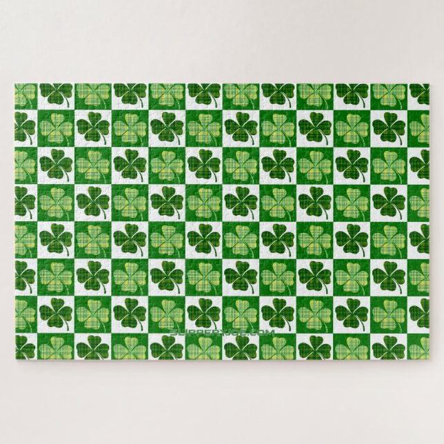 Quebra-cabeça Santo de trevas verdes de quatro folhas de Slipper (Horizontal)