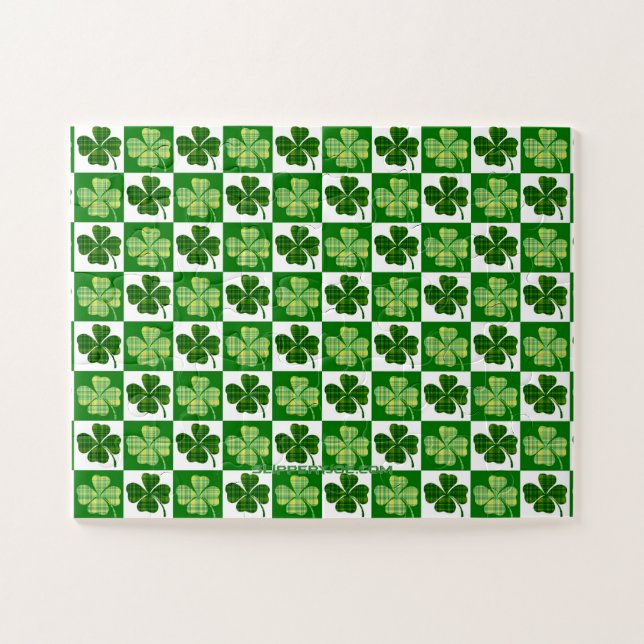 Quebra-cabeça Santo de trevas verdes de quatro folhas de Slipper (Horizontal)