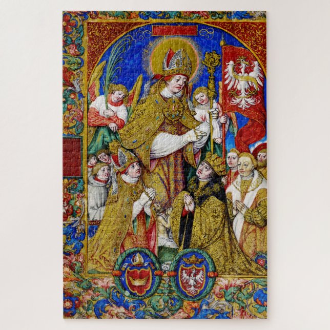 Quebra-cabeça Santo Estanislau Bispo e Mártir Arte Fina (Vertical)