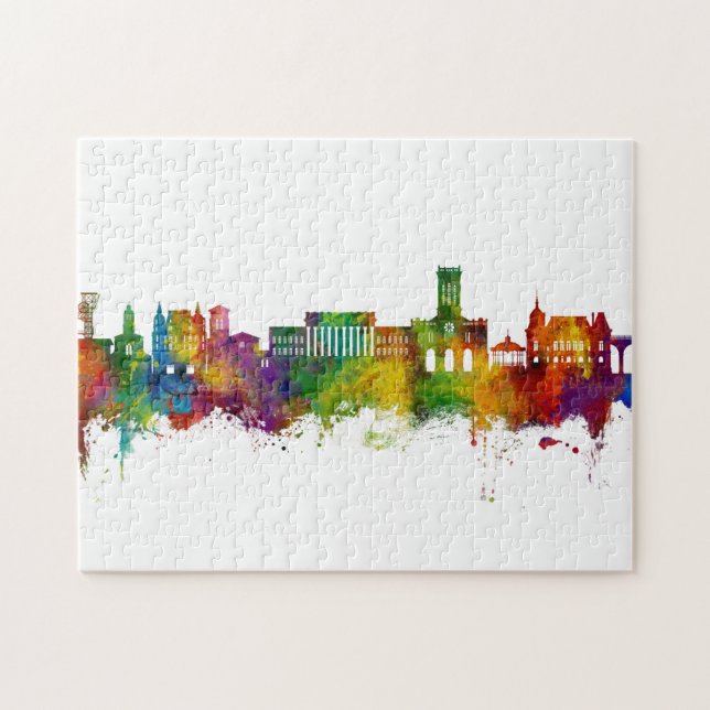 Quebra-cabeça Santo-Étienne France Skyline (Horizontal)