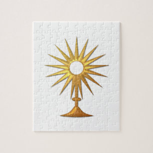 Quebra-cabeça Santo Eucarista em Monstrance ouro