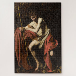 Quebra-cabeça Santo João Batista na Selvagem - Caravaggio