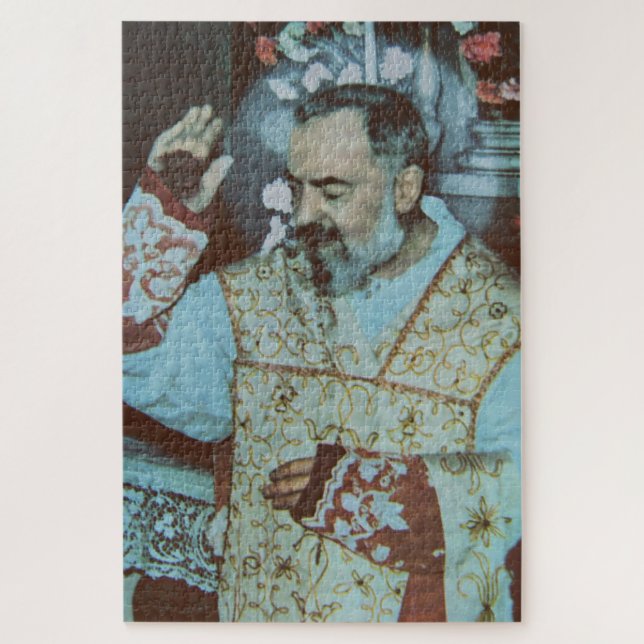 Quebra-cabeça Santo Padre Pio Testemunha de Sofrimento e Miseric (Vertical)