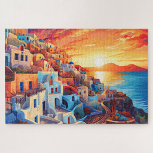 Quebra-cabeça 🌅 Santorini Sunset Stroll