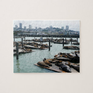 Quebra-cabeça São Francisco e Pier 39 Sea Lions City Skyline