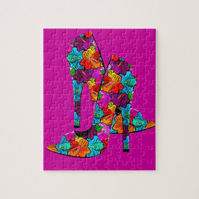 Quebra-cabeça Sapatos de Salto Alto Diversão de Verão (Vertical)
