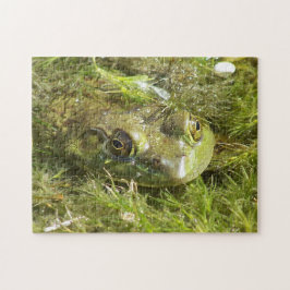 Quebra-cabeça Sapo Verde