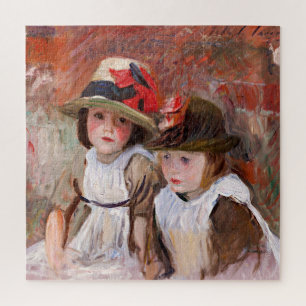 Quebra-cabeça Sargent - Village Children, famosa pintura,