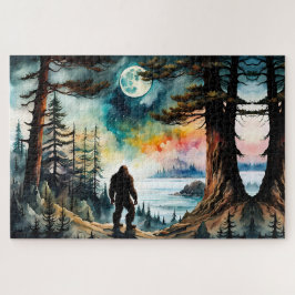 Quebra-cabeça Sasquatch em Ridge, olhando para o Oceano